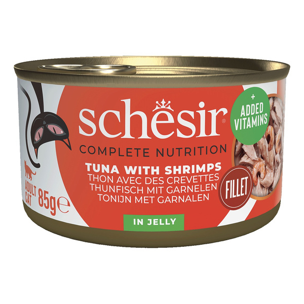 Schesir C&B karma mokra dla kotów tuńczyk z krewetkami w galarecie 85 g