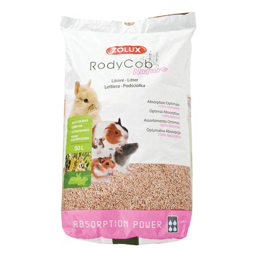 ZOLUX Ściółka dla królika i małych ssaków roślinna RodyCob NATURE 50 l