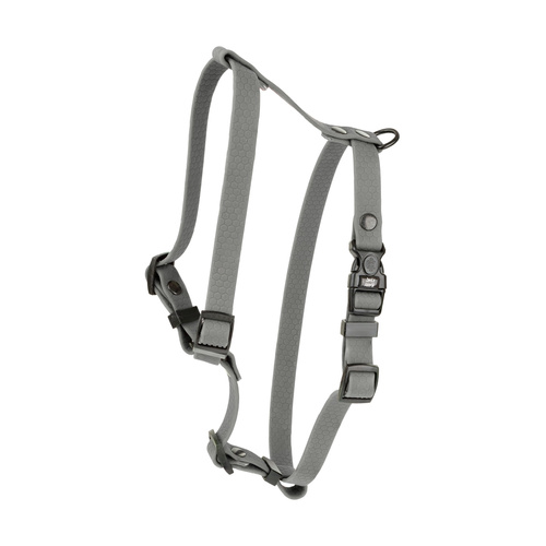 Barry King Szelki dla psa z wytrzymałej gumy, szare, 16mm/30-60cm