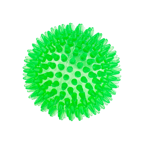 Flip Ball Kolorowa piszcząca piłka jeż dla psa zielona 10cm