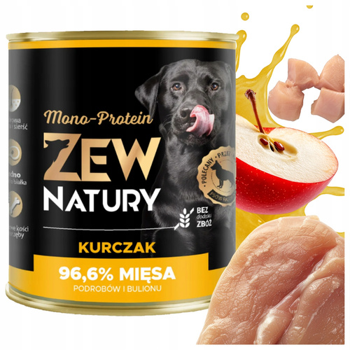 Mokra Karma Dla Psa Kurczak Puszka 800g Zew Natury MONO-PROTEIN