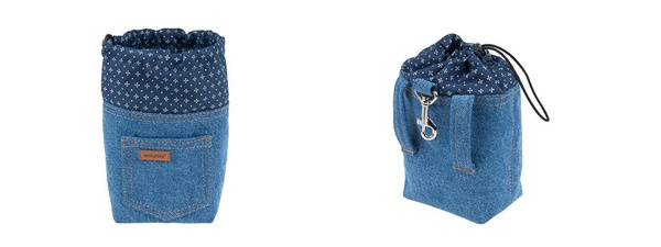 amiplay Torebka na przysmaki Denim 10x7x14cm Niebieski