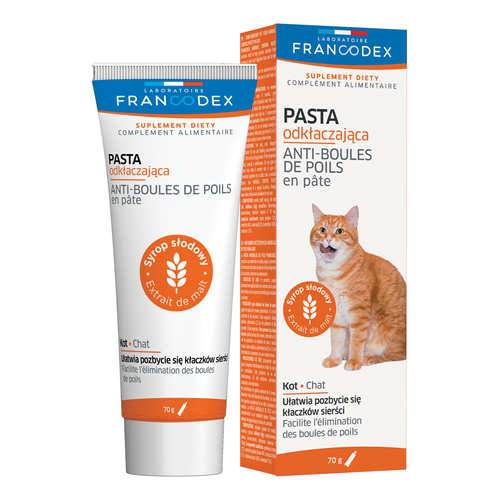 FRANCODEX PL Pasta odkłaczająca dla kota, wspomaga pracę jelit 70 g