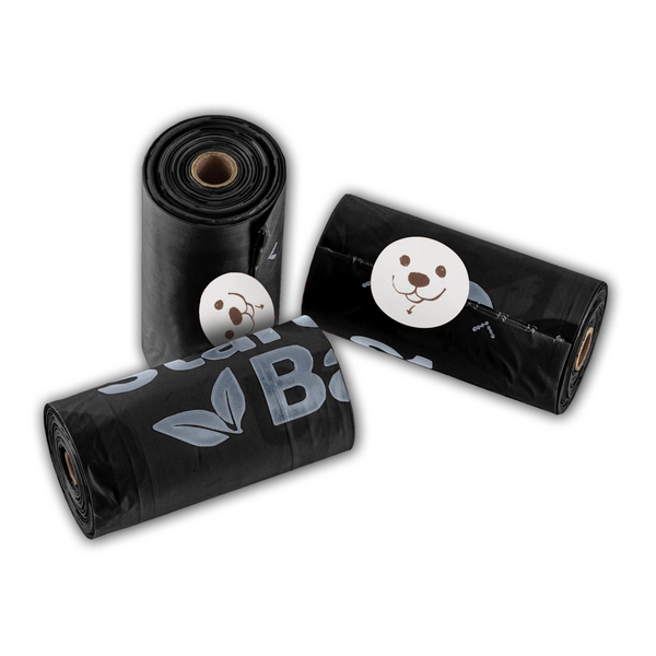 STARCHBAG Kompostowalne BIOworki na odchody 63 rolki x 15szt, kol. czarny