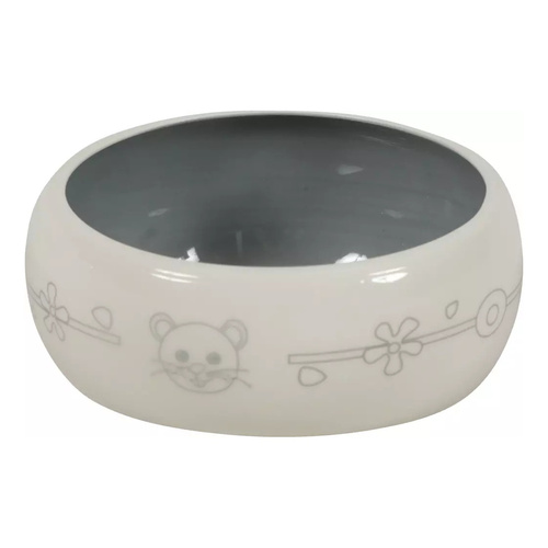 ZOLUX Miska ceramiczna dla gryzonia, przeciw rozsypywaniu 300 ml beż/szary