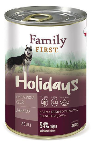 Family First Dziczyzna gęś jabłko adult 400g