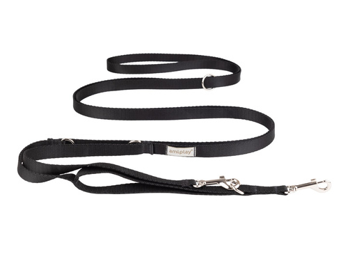 amiplay Smycz regulowana Samba 8in1 M Czarny
