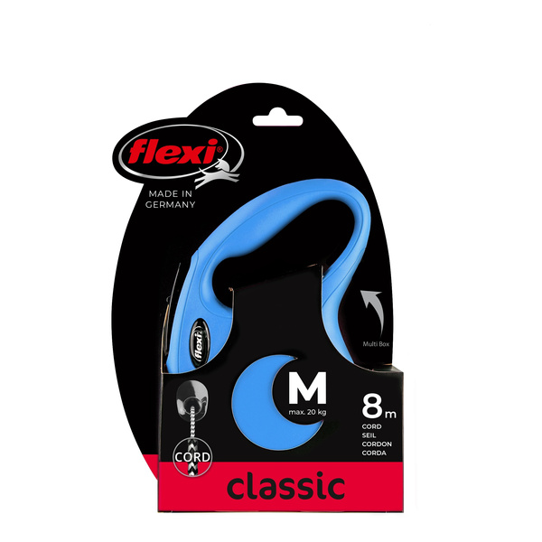 FLEXI Smycz automatyczna dla psa NEW CLASSIC linka M 8m niebieska
