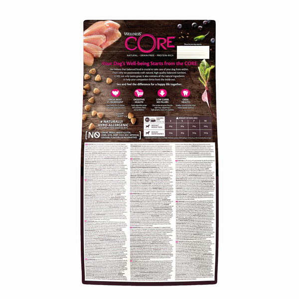 Wellness Core Small Breed Low Fat karma sucha dla dorosłych psów małych ras indyk 1,5kg