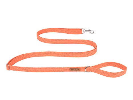 amiplay Smycz regulowana Easy FixCotton M 160-300x2cm Pomarańczowy