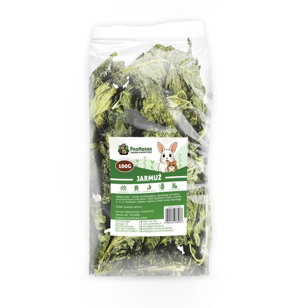 ProHerbs Jarmuż 100g - witaminy, odporność i zdrowe urozmaicenie diety!
