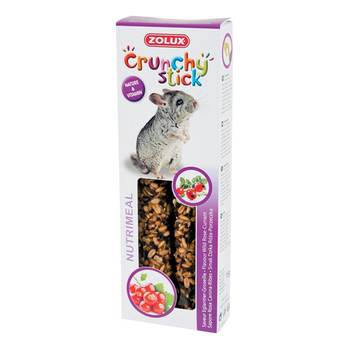 ZOLUX Kolba Crunchy Stick szynszyla dzika róża porzeczka 115 g