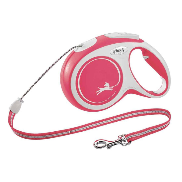 FLEXI Smycz automatyczna New Comfort M linka 8m/ 20kg czerwony