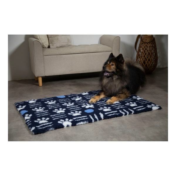 ZOLUX Posłanie izolujące dry bed z wzorem w łapki 75x95 kol. granatowy