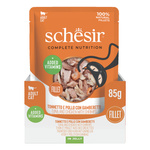 Schesir C&B karma mokra dla kotów tuńczyk z kurczakiem i krewetkami w galarecie 85 g