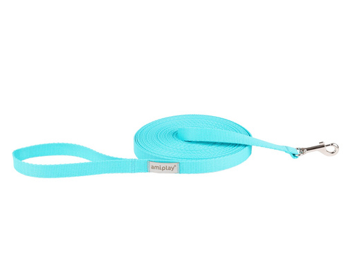 amiplay Smycz treningowa Samba M 10m Turkusowy