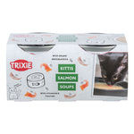 Trixie Kittis Salmon soup, przysmak zupa, dla kota, kurczak i łosoś, 4 × 80 g, 4 szt/opak