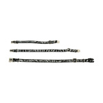 Barry King Obroża dla psa, Equilibre, Czarna Zebra, skórzana nikiel, M 16mm/30-50cm