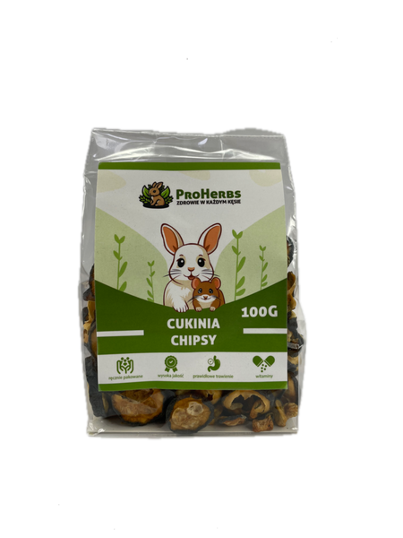 ProHerbs Cukinia chipsy przysmak dla gryzoni królika 100g