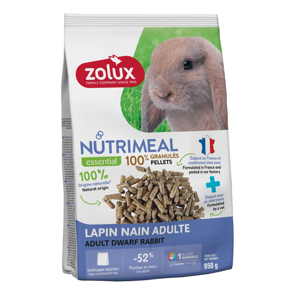 ZOLUX Karma granulat dla królika miniaturki adult NUTRIMEAL 4 850g