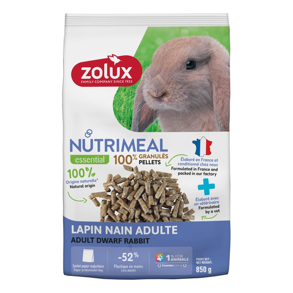ZOLUX Karma granulat dla królika miniaturki adult NUTRIMEAL 4 850g