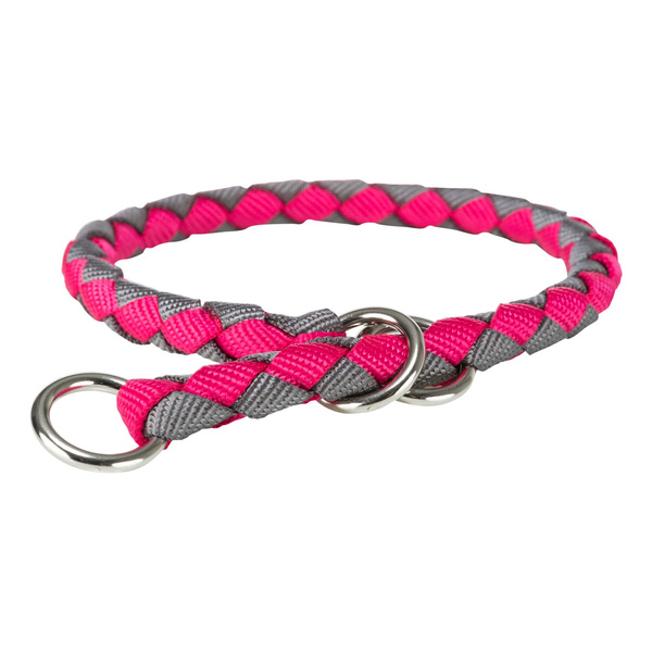 Trixie Cavo obroża zaciskowa dla psa fuksja/grafit L-XL 52-60cm/18mm