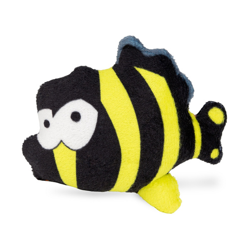 Barry King Zabawka, dla kota, żółto-czarna ryba, pluszowa, 9 cm
