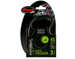 FLEXI Smycz automatyczna Black Design XS linka 3m/ 8kg czarny