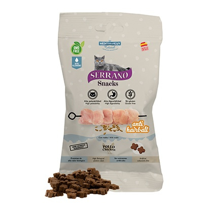 SERRANO Snacks CATS przysmak dla kota ANTI HAIRBALL KURCZAK 50g