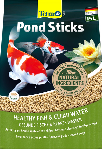 TETRA Pond Sticks 15 L Pokarm dla ryb stawowych w oczku wodnym pałeczki