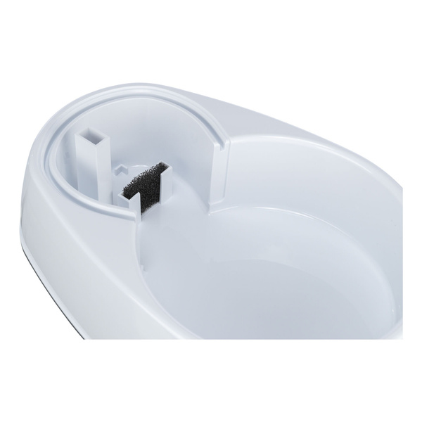 Trixie Curved Stream, poidło automatyczne, dla kota, białe, plastik, 2,5 l/25 × 24,5 × 35 cm