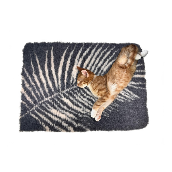ZOLUX Dry bed posłanie izolujące dla psa wzór roślinny 75x95 cm kol. grafit