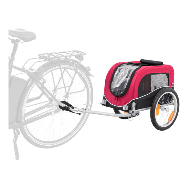 Trixie Przyczepka rowerowa, czerwono-czarna, S: 53 × 60 × 60/117 cm