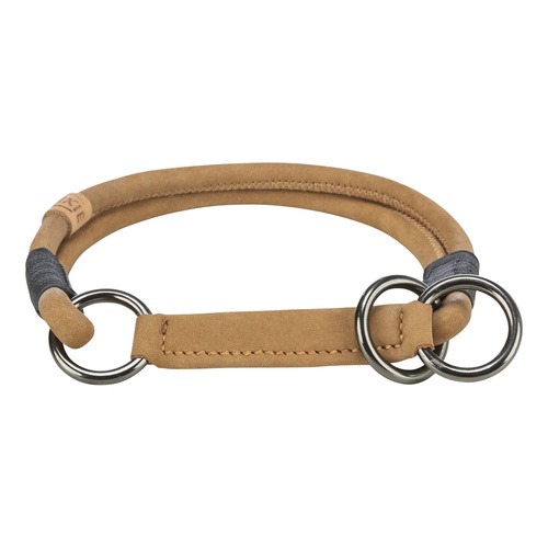 Trixie skórzana OBROŻA zaciskowa BE NORDIC psa XS-S 30cm brąz