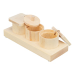 Trixie Snack cups zabawka edukacyjna dla gryzoni drewno 15x4,5x6cm