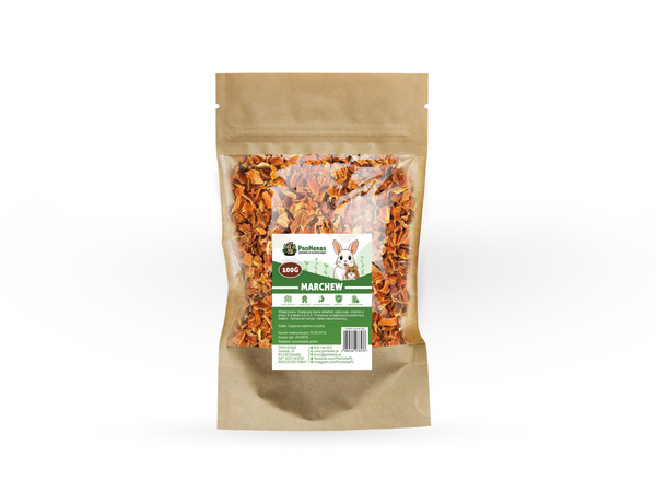 ProHerbs Marchew 100g - chrupiąca przekąska, witaminy, zdrowie i trawienie!