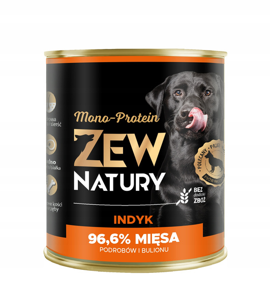 Mokra Karma Dla Psa Indyk Puszka 800g Zew Natury MONO-PROTEIN