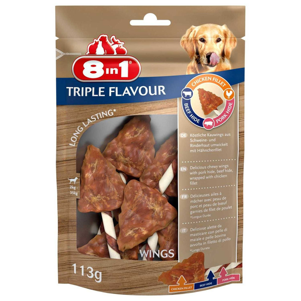 8in1 Triple Flavour SKRZYDEŁKA Gryzak Kurczak 113g