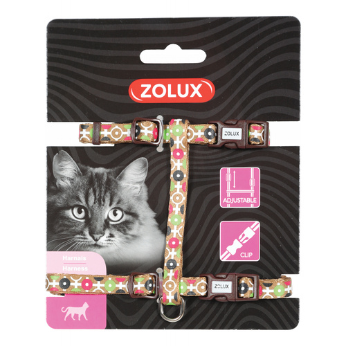 Zolux Szelki dla kota nylonowe regulowane ARROW kol. brązowy