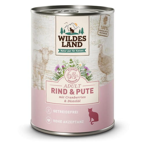 WILDES LAND CAT Classic Ente Pute - kaczka i indyk z żurawiną (400g)