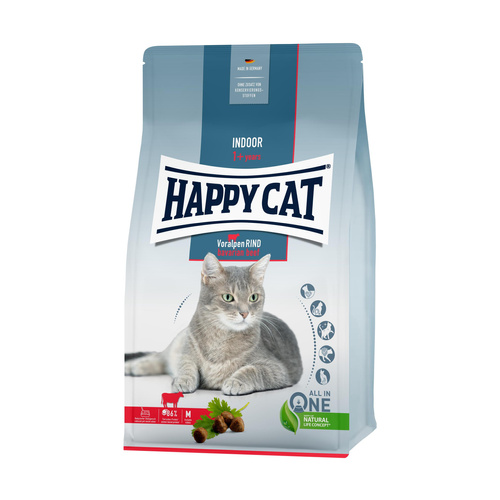 Happy Cat Indoor sucha karma dla kotów niewychodzących wołowina 300g