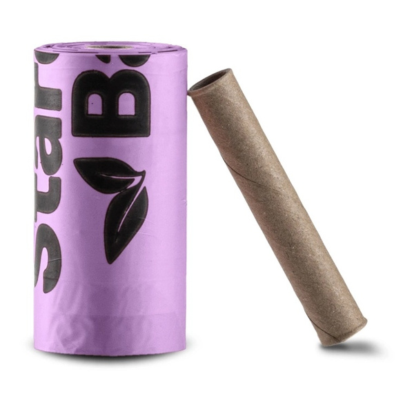 STARCHBAG Kompostowalne BIOworki na odchody 63 rolki x 15szt, kol. liliowy