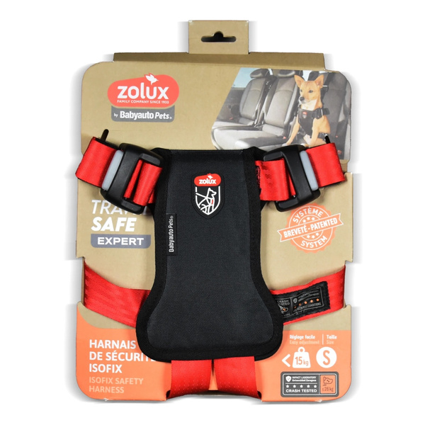 ZOLUX Szelki dla psa TRAVEL SAFE S czerwone