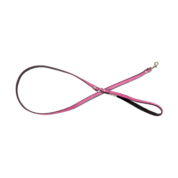 Barry King Smycz skórzana dla psa, różowy/czarny, XS-S, 12mm/120cm