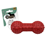 Mr. Pretzel Zabawka hantel gumowy na przysmaki z kolcami twardy dla psa 15cm