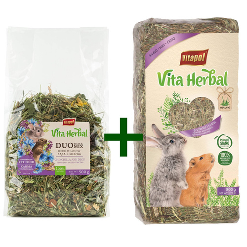 Vita Herbal Łąka ziołowa szynszyl 500g + siano
