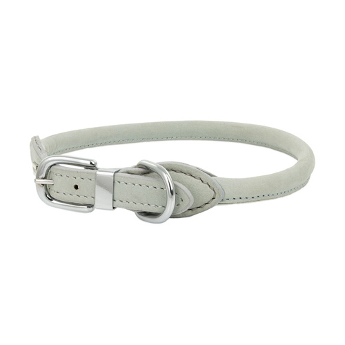 Barry King Obroża skórzana, 42-46 cm x 16 mm, szara