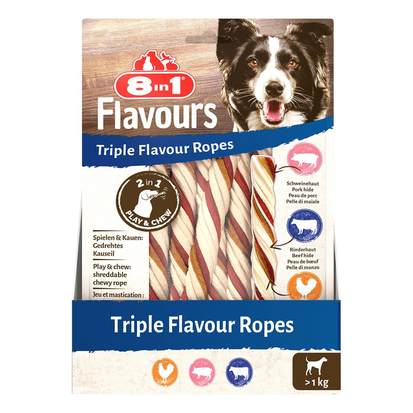 8in1 Przysmak FLAVOURS Triple Flavour Ropes