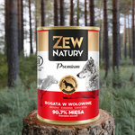 Mokra Karma dla Psa ZEW NATURY 400g Bogata w Wołowinę Dla Dorosłych Psów