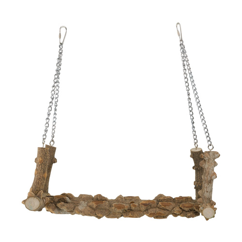 Panama Pet Huśtawka, dla ptaków, drewniana, 37 x 15 x 12 cm, na metalowym łańcuszku